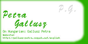 petra gallusz business card